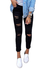 Load image into Gallery viewer, High Waist Ripped Skinny Jeans - Yaze Jeans
