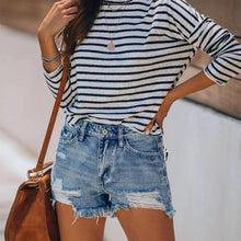 Load image into Gallery viewer, Women Fringe Denim Jeans Shorts - Yaze Jeans
