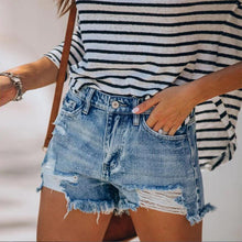 Load image into Gallery viewer, Women Fringe Denim Jeans Shorts - Yaze Jeans
