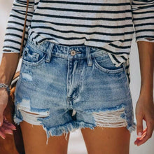 Load image into Gallery viewer, Women Fringe Denim Jeans Shorts - Yaze Jeans
