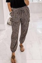 Load image into Gallery viewer, Chic Leopard Print Drawstring Elastic Waist Jogger - Yaze Jeans
