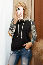 Load image into Gallery viewer, Camo Print Patchwork Hoodie - Yaze Jeans
