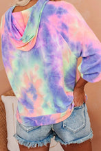 Load image into Gallery viewer, Multicolor Tie-dye Knit Hoodie - Yaze Jeans
