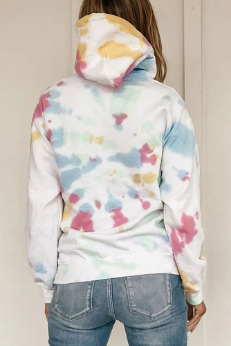 Multicolor Tie Dye Pattern Hoodie - Yaze Jeans