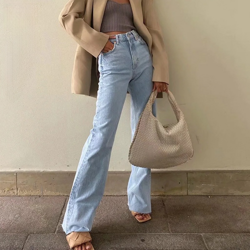 Casual Fashion Straight Leg Women's Jeans - Yaze Jeans