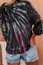Load image into Gallery viewer, Multicolor Tie-dye Knit Hoodie - Yaze Jeans
