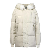 Load image into Gallery viewer, Winter warm hooded down jacket Female fur collar pocket - Yaze Jeans
