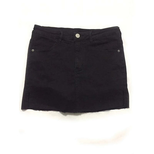 Skirts High Waist Side Split Denim Shorts - Yaze Jeans