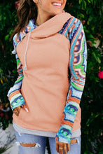 Load image into Gallery viewer, Printed Raglan Sleeve Waffle Hoodie - Yaze Jeans
