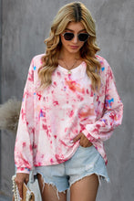 Load image into Gallery viewer, Tie-dye V Neck Long Sleeve Top - Yaze Jeans
