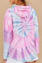 Load image into Gallery viewer, Long Sleeve Tie-dye Print Drawstring Hoodie - Yaze Jeans
