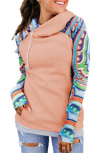 Load image into Gallery viewer, Printed Raglan Sleeve Waffle Hoodie - Yaze Jeans

