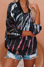 Load image into Gallery viewer, Multicolor Tie-dye Knit Hoodie - Yaze Jeans
