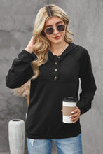 Load image into Gallery viewer, Solid Color Button Casual Hoodie - Yaze Jeans
