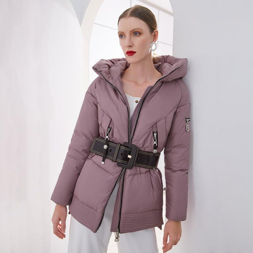 Casual hooded women winter coat parka Zipper pocket padded jacket coat - Yaze Jeans