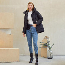 Load image into Gallery viewer, Casual hooded women winter coat parka Zipper pocket padded jacket coat - Yaze Jeans
