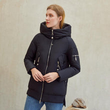 Load image into Gallery viewer, Casual hooded women winter coat parka Zipper pocket padded jacket coat - Yaze Jeans
