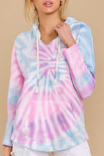 Load image into Gallery viewer, Long Sleeve Tie-dye Print Drawstring Hoodie - Yaze Jeans
