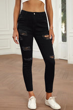 Load image into Gallery viewer, High Waist Ripped Skinny Jeans - Yaze Jeans
