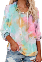 Load image into Gallery viewer, Multicolor Tie-dye Knit Hoodie - Yaze Jeans
