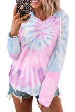 Load image into Gallery viewer, Long Sleeve Tie-dye Print Drawstring Hoodie - Yaze Jeans
