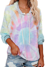 Load image into Gallery viewer, Multicolor Tie-dye Knit Hoodie - Yaze Jeans
