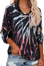 Load image into Gallery viewer, Multicolor Tie-dye Knit Hoodie - Yaze Jeans
