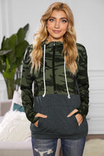 Load image into Gallery viewer, Print Patchwork Hoodie with Kangaroo Pocket - Yaze Jeans
