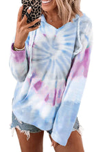 Load image into Gallery viewer, Long Sleeve Tie-dye Print Drawstring Hoodie - Yaze Jeans
