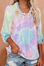Load image into Gallery viewer, Multicolor Tie-dye Knit Hoodie - Yaze Jeans
