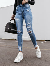 Load image into Gallery viewer, Women High Waist Skinny Stretch Ripped Destroyed Denim Pants - Yaze Jeans
