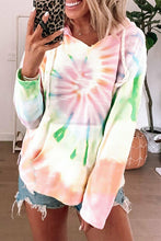 Load image into Gallery viewer, Long Sleeve Tie-dye Print Drawstring Hoodie - Yaze Jeans

