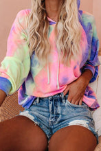 Load image into Gallery viewer, Multicolor Tie-dye Knit Hoodie - Yaze Jeans
