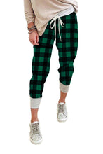 Load image into Gallery viewer, Plaid Drawstring Joggers - Yaze Jeans
