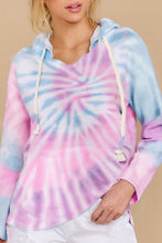 Load image into Gallery viewer, Long Sleeve Tie-dye Print Drawstring Hoodie - Yaze Jeans
