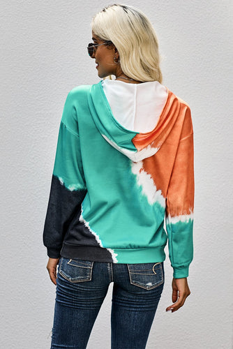 Multicolor Tie-dye Print Hoodie - Yaze Jeans