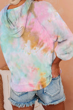 Load image into Gallery viewer, Multicolor Tie-dye Knit Hoodie - Yaze Jeans
