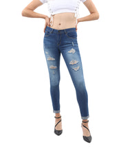 Load image into Gallery viewer, Wallace Skinny Jeans - Navy - Yaze Jeans
