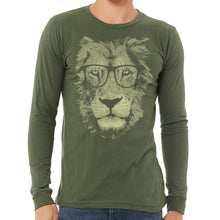 Load image into Gallery viewer, Lion Wearing Glasses Long Sleeve - Yaze Jeans
