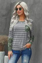 Load image into Gallery viewer, Camo Stripes Long Sleeves Top - Yaze Jeans
