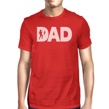 Load image into Gallery viewer, Dad Fish Mens Red Round T-Shirt Fathers Day Gift - Yaze Jeans
