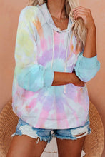 Load image into Gallery viewer, Multicolor Tie-dye Knit Hoodie - Yaze Jeans
