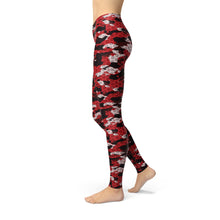 Load image into Gallery viewer, Jean Red Hex Camouflage Leggings - Yaze Jeans
