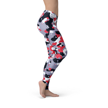 Load image into Gallery viewer, Jean Red White Camo Leggings - Yaze Jeans
