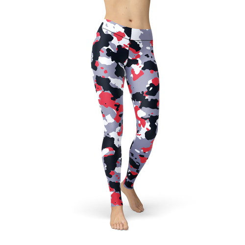 Jean Red White Camo Leggings - Yaze Jeans