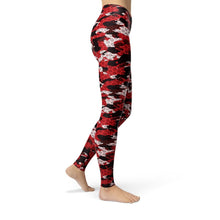 Load image into Gallery viewer, Jean Red Hex Camouflage Leggings - Yaze Jeans
