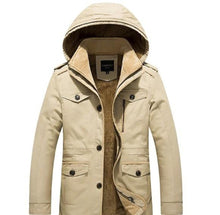 Load image into Gallery viewer, Mens Hooded Military Style Coat - Yaze Jeans

