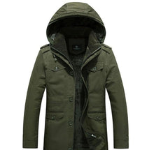 Load image into Gallery viewer, Mens Hooded Military Style Coat - Yaze Jeans
