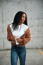 Load image into Gallery viewer, DT Bode Sherpa Winter Jacket in Brown - Yaze Jeans
